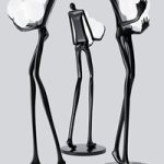 Floor Lamp Man Baloons Black