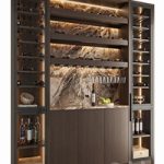 Wine Cabinet With Glasses & Decoration 003 Wine Cabinet With Glasses & Decoration 003