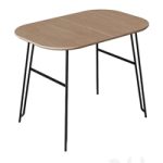 Table Novaks 140 (220) x90 black, natural veneer