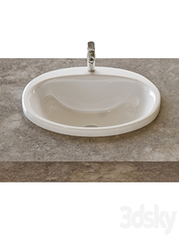 Washbasin Roca Rodeo 52x41cm, recessed top 327866000
