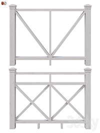 Set of handrails and terrace railing 6