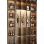 Wine Cabinet With Glasses & Decoration 017