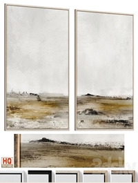 Accent Textured Abstract Neutral Wall Art C-1056