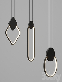 Hanging chandelier series Curly Lamp