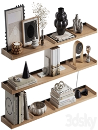 Shelves with decorative set