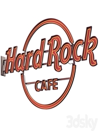 Hard Rock cafe neon sign