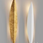 Loftconcept Art Deco Leaf Wall Lamp Gold and White