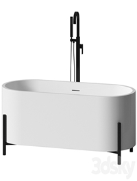 Milano Freestanding Solid Surface Bathtub by Riluxa