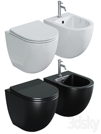 Toilet WellWant Aura WWU01122W suspended with seat Microlift