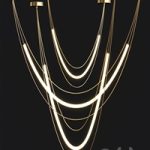 Geometric LED Line Chandelier 2