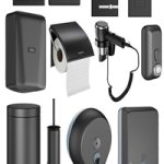 Accessories for public toilets black set 152 part 4