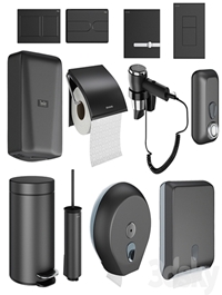 Accessories for public toilets black set 152 part 4