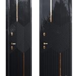 Art deco black front door